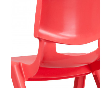 BLNK™ Whitney Plastic Stackable School Chair 2 Pack - Red, 15.5"H Seat