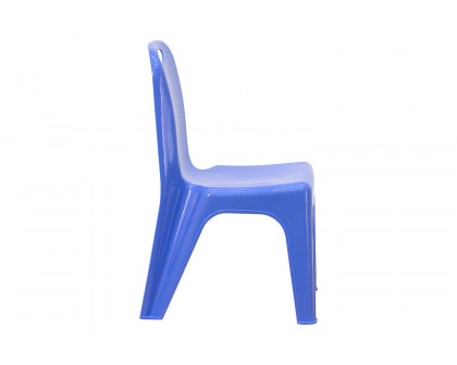 BLNK™ Whitney Plastic Stackable School Chair with Carrying Handle 2 Pack - Blue