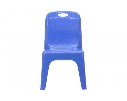 BLNK™ Whitney Plastic Stackable School Chair with Carrying Handle 2 Pack - Blue