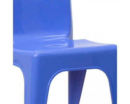 BLNK™ Whitney Plastic Stackable School Chair with Carrying Handle 2 Pack - Blue