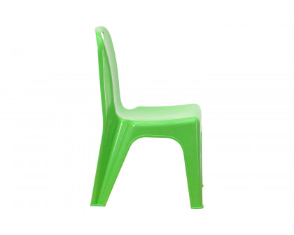 BLNK™ Whitney Plastic Stackable School Chair with Carrying Handle 2 Pack - Green