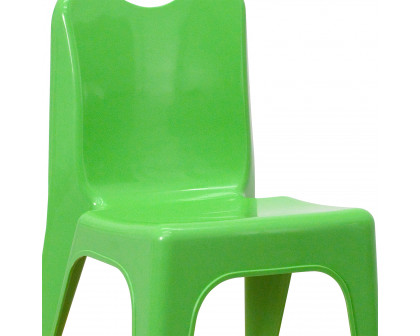 BLNK™ Whitney Plastic Stackable School Chair with Carrying Handle 2 Pack - Green