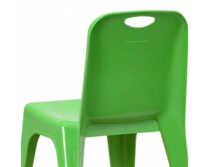 BLNK™ Whitney Plastic Stackable School Chair with Carrying Handle 2 Pack - Green