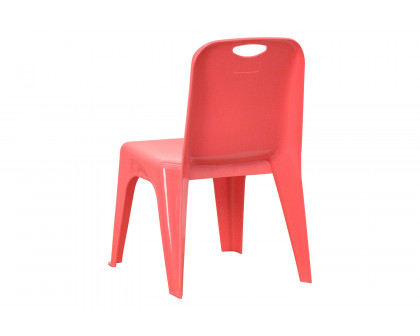 BLNK™ Whitney Plastic Stackable School Chair with Carrying Handle 2 Pack - Red