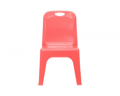 BLNK™ Whitney Plastic Stackable School Chair with Carrying Handle 2 Pack - Red