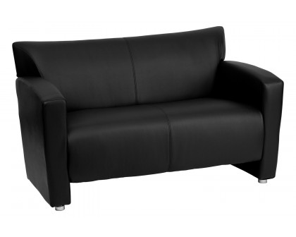 BLNK HERCULES Majesty Series LeatherSoft Loveseat - Black