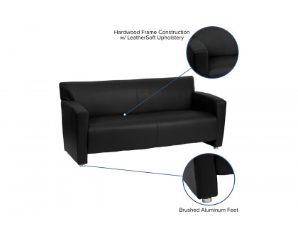 BLNK HERCULES Majesty Series LeatherSoft Sofa - Black