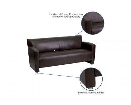 BLNK HERCULES Majesty Series LeatherSoft Sofa - Brown