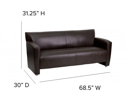 BLNK HERCULES Majesty Series LeatherSoft Sofa - Brown