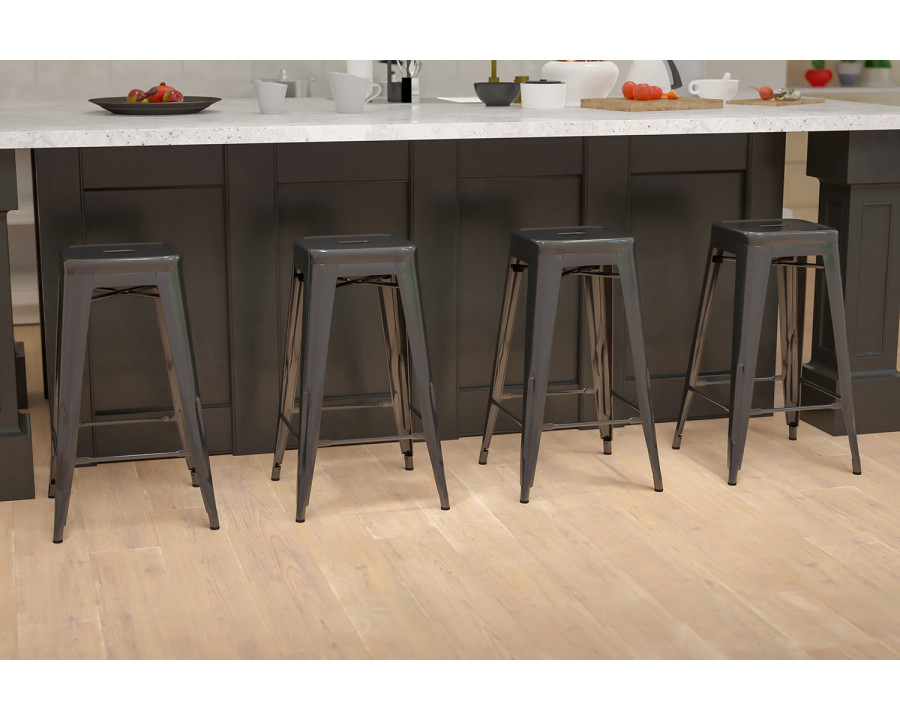 BLNK Cierra Metal Indoor Bar Stool Set of 4