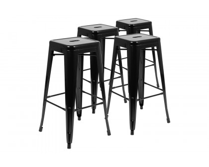 BLNK Cierra Metal Indoor Bar Stool Set of 4