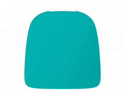 BLNK™ Perry Poly Resin Wood Seat with Rounded Edges for Colorful Metal Chairs and Stools Set of 4 - Mint