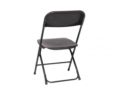 BLNK Hercules Big and Tall Commercial Folding Chair 4-Pack - Black