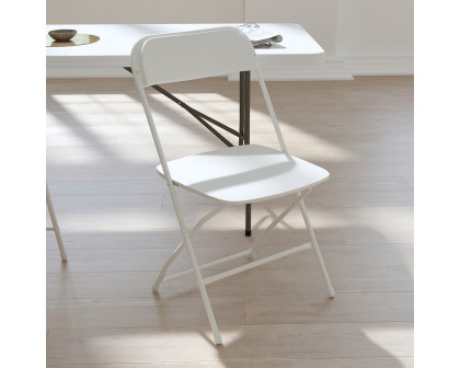 BLNK Hercules Big and Tall Commercial Folding Chair 4-Pack - White