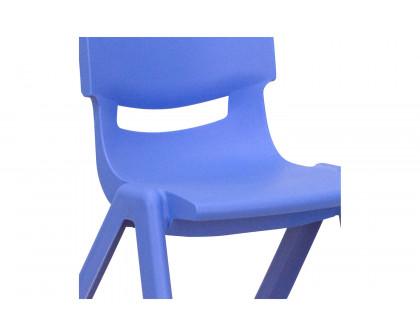 BLNK™ Whitney Plastic Stackable School Chair 4 Pack - Blue, 10.5"H Seat