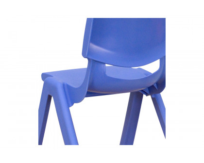 BLNK™ Whitney Plastic Stackable School Chair 4 Pack - Blue, 10.5"H Seat