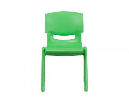 BLNK™ Whitney Plastic Stackable School Chair 4 Pack - Green, 15.5"H Seat