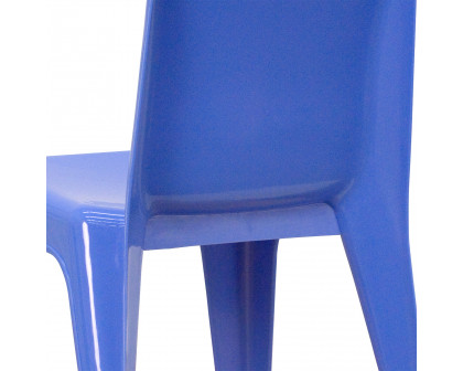 BLNK™ Whitney Plastic Stackable School Chair 4 Pack - Blue, 11"H Seat