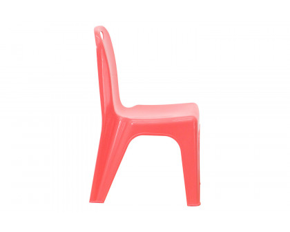 BLNK™ Whitney Plastic Stackable School Chair 4 Pack - Red, 11"H Seat