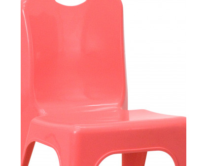 BLNK™ Whitney Plastic Stackable School Chair 4 Pack - Red, 11"H Seat