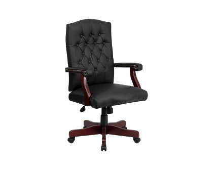 BLNK Martha Washington LeatherSoft Executive Swivel Office Chair with Arms