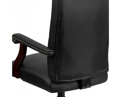 BLNK Martha Washington LeatherSoft Executive Swivel Office Chair with Arms - Black