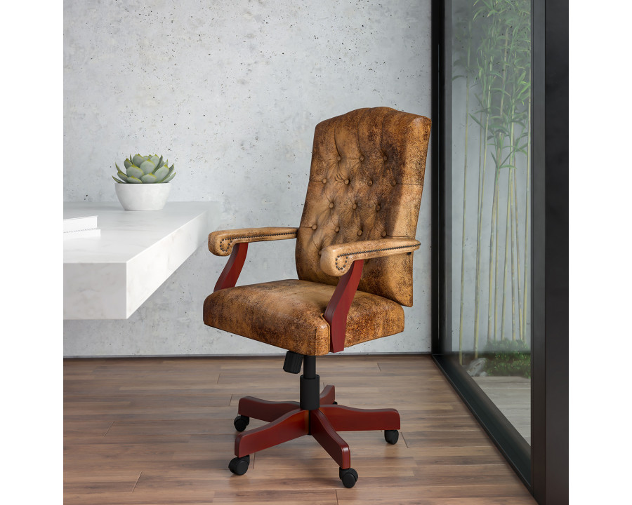 BLNK - Derrick Classic Executive Swivel Office Chair with Arms