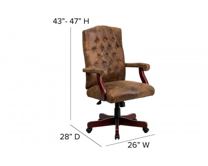 BLNK - Derrick Classic Executive Swivel Office Chair with Arms