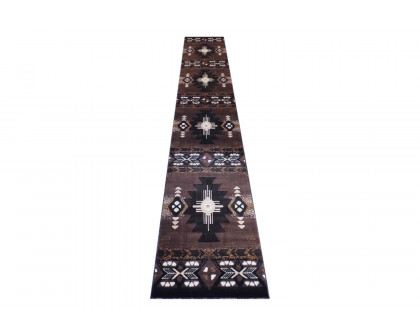 BLNK - Mohave Collection Southwestern Style Olefin Traditional Area Rug with Jute Backing