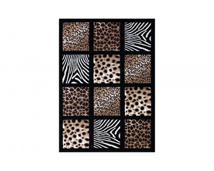 BLNK Menagerie Collection Modern Olefin Animal Print Area Rug - 8'W x 11'L