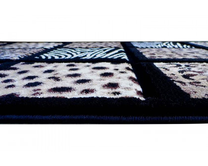 BLNK Menagerie Collection Modern Olefin Animal Print Area Rug - 3'W x 10'L