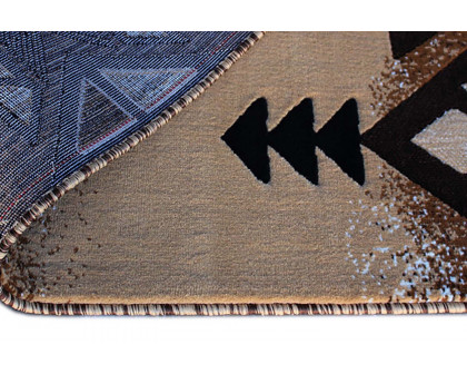 BLNK Mohave Collection Southwestern Style Olefin Traditional Fibers Area Rug with Jute Backing - Brown, 5'W x 7'L