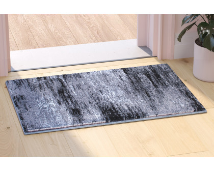 BLNK Rylan Collection Abstract Olefin Scraped Area Rug with Jute Backing