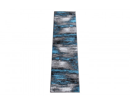 BLNK - Rylan Collection Abstract Olefin Area Rug with Jute Backing