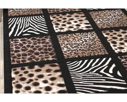 BLNK - Menagerie Collection Modern Olefin Animal Print Area Rug