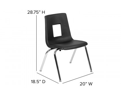 BLNK Mickey Advantage Student Stack School Chair - Black, 16"H