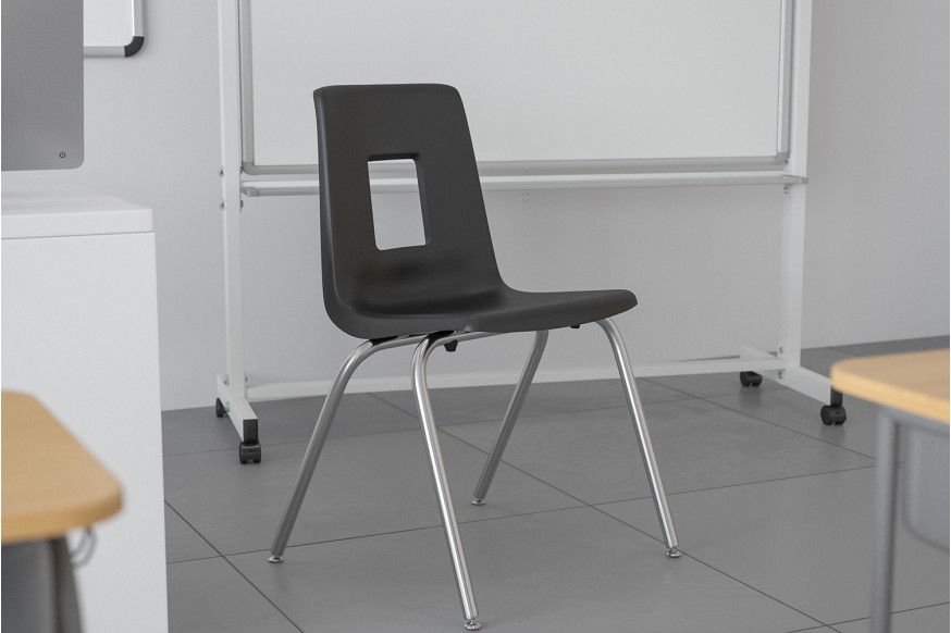 BLNK™ Mickey Advantage Student Stack School Chair - Black, 18"H