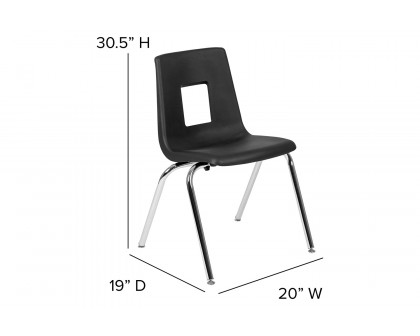 BLNK™ Mickey Advantage Student Stack School Chair - Black, 18"H