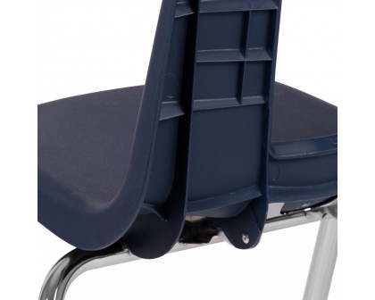 BLNK™ Mickey Advantage Student Stack School Chair - Navy, 18"H