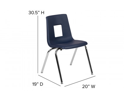 BLNK™ Mickey Advantage Student Stack School Chair - Navy, 18"H