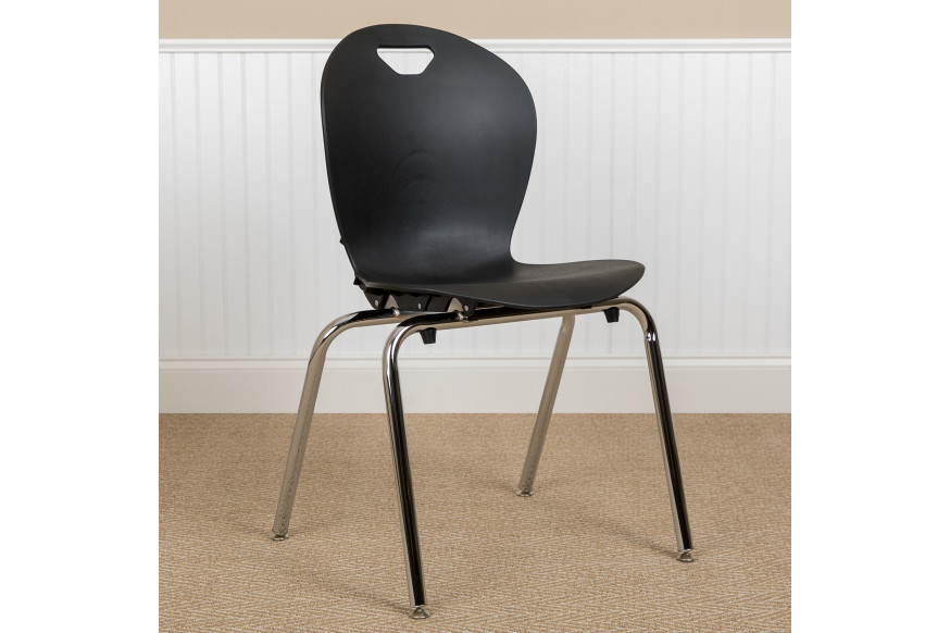 BLNK™ Mickey Advantage Student Stack School Chair - Titan Black, 18"H