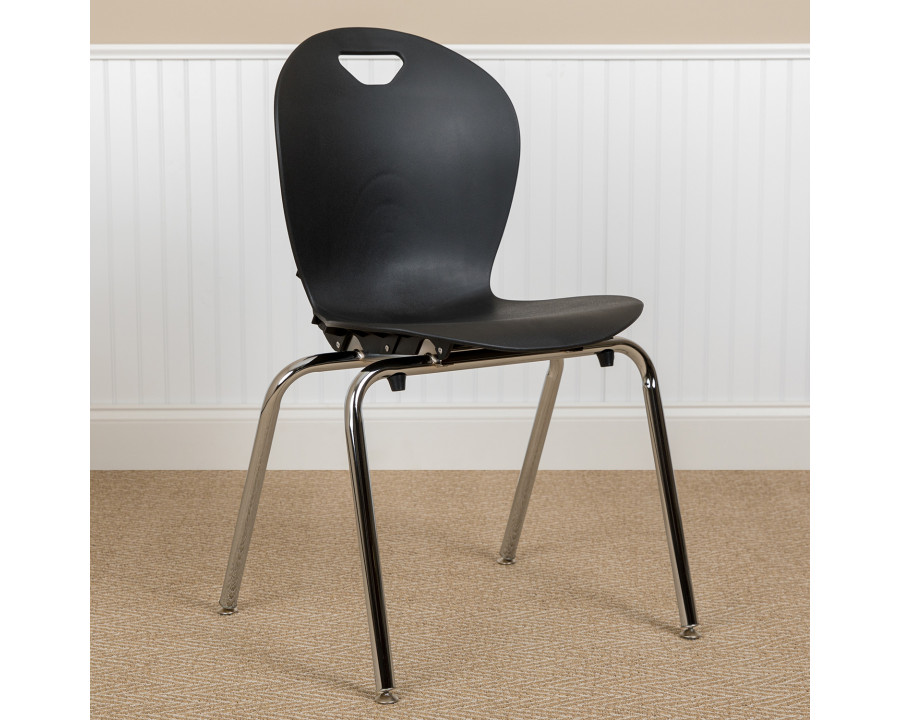 BLNK Mickey Advantage Student Stack School Chair - Titan Black, 18"H