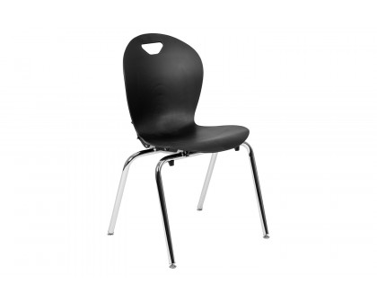 BLNK™ Mickey Advantage Student Stack School Chair - Titan Black, 18"H