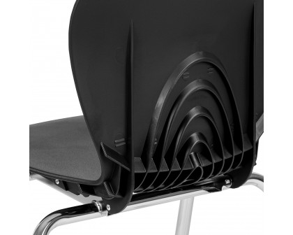 BLNK™ Mickey Advantage Student Stack School Chair - Titan Black, 18"H