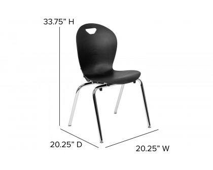 BLNK™ Mickey Advantage Student Stack School Chair - Titan Black, 18"H