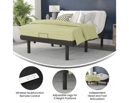 BLNK Selene Adjustable Upholstered Bed Base - Full Size