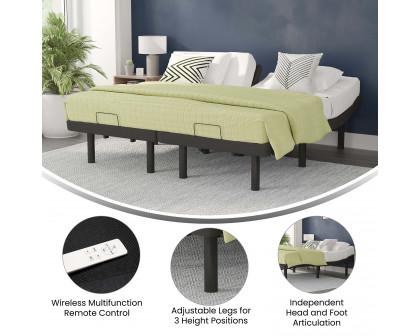 BLNK Selene Adjustable Upholstered Bed Base - Split King Size