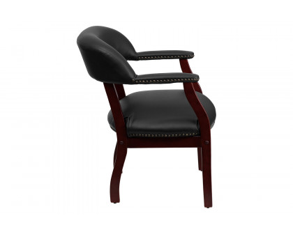 BLNK™ Diamond Vinyl Luxurious Conference Chair with Accent Nail Trim - Black