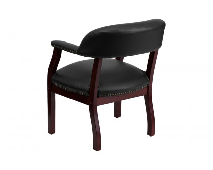 BLNK™ Diamond Vinyl Luxurious Conference Chair with Accent Nail Trim - Black