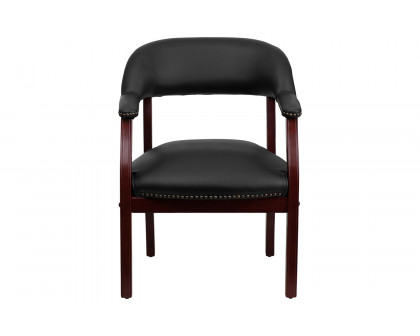 BLNK™ Diamond Vinyl Luxurious Conference Chair with Accent Nail Trim - Black